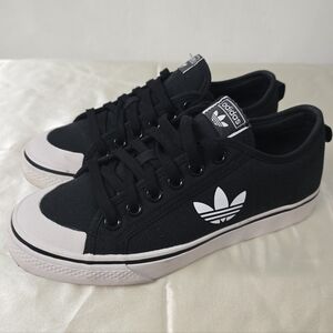 Adidas Nizza Trefoil Black and White Sneakers